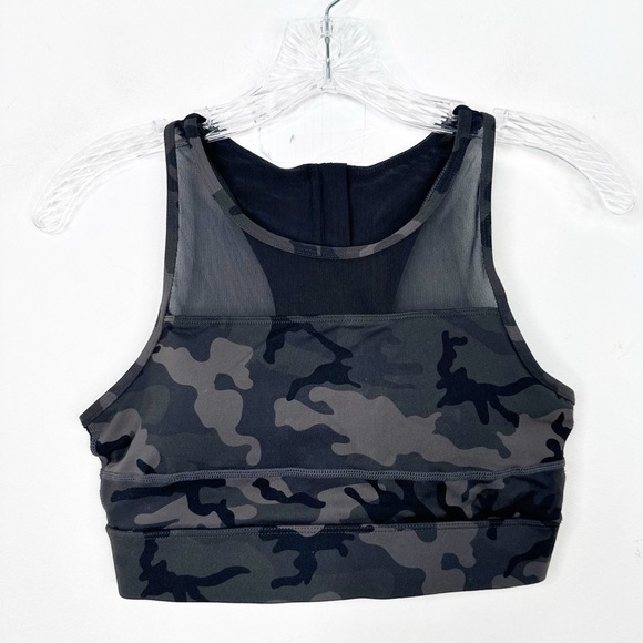 ZYIA ACTIVE | Black Camo All Star Zip Back One More Rep Sports Bra Sz. Medium - Picture 3 of 4